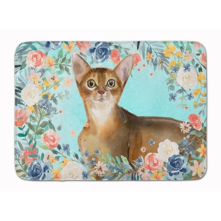 Carolines Treasures Abyssinian Spring Flowers Machine Washable Memory Foam Mat CK3386RUG